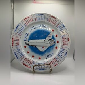 Columbia Blue and Red Space Shuttle Plate